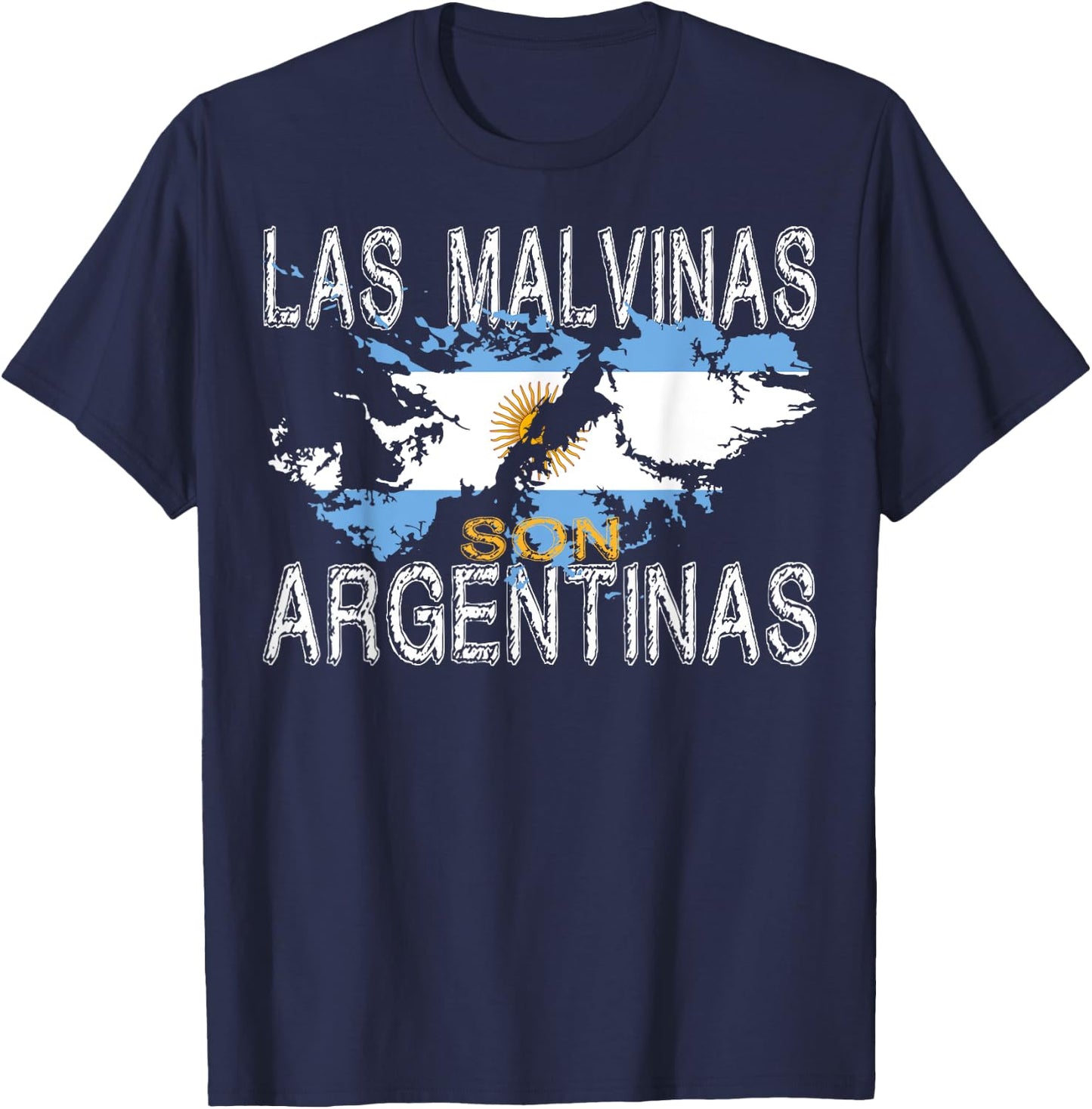 Las Malvinas Son Argentinas for Argentinian Islas Malvinas T-Shirt - T-Shirt | Navy