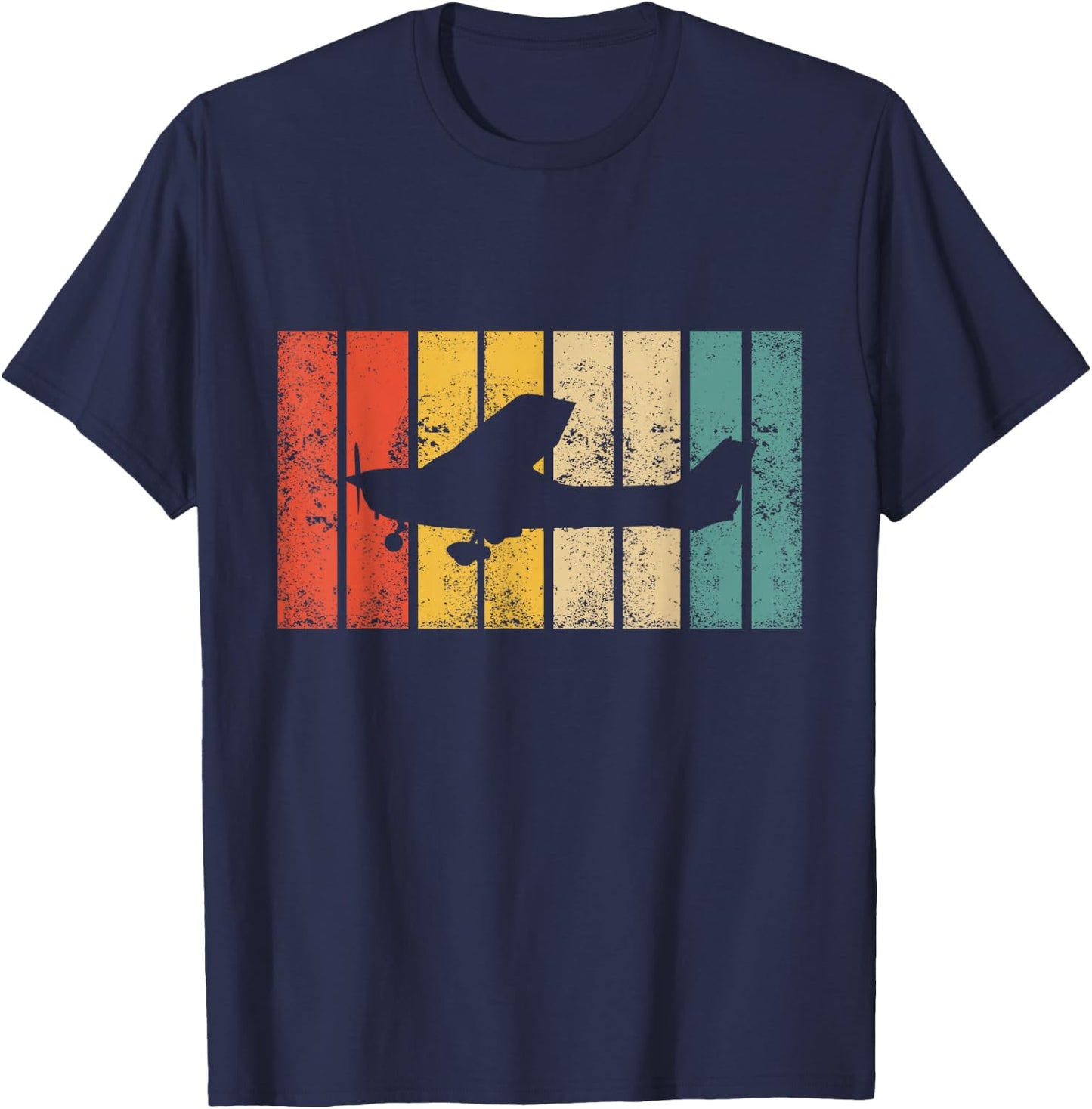 Retro Pilot Aviator - Vintage Airplane Aviation T-Shirt - T-Shirt | Navy