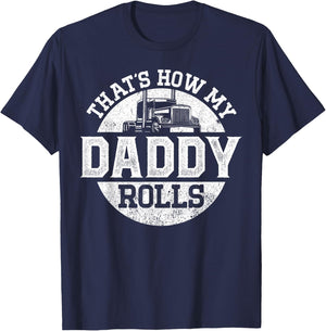 Trucker Truck Driver Dad Son Daughter Vintage That'S How My T-Shirt - T-Shirt | Navy