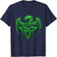 Tribal Irish Green Celtic Knot Fantasy Celtic Dragon T-Shirt - T-Shirt | Navy