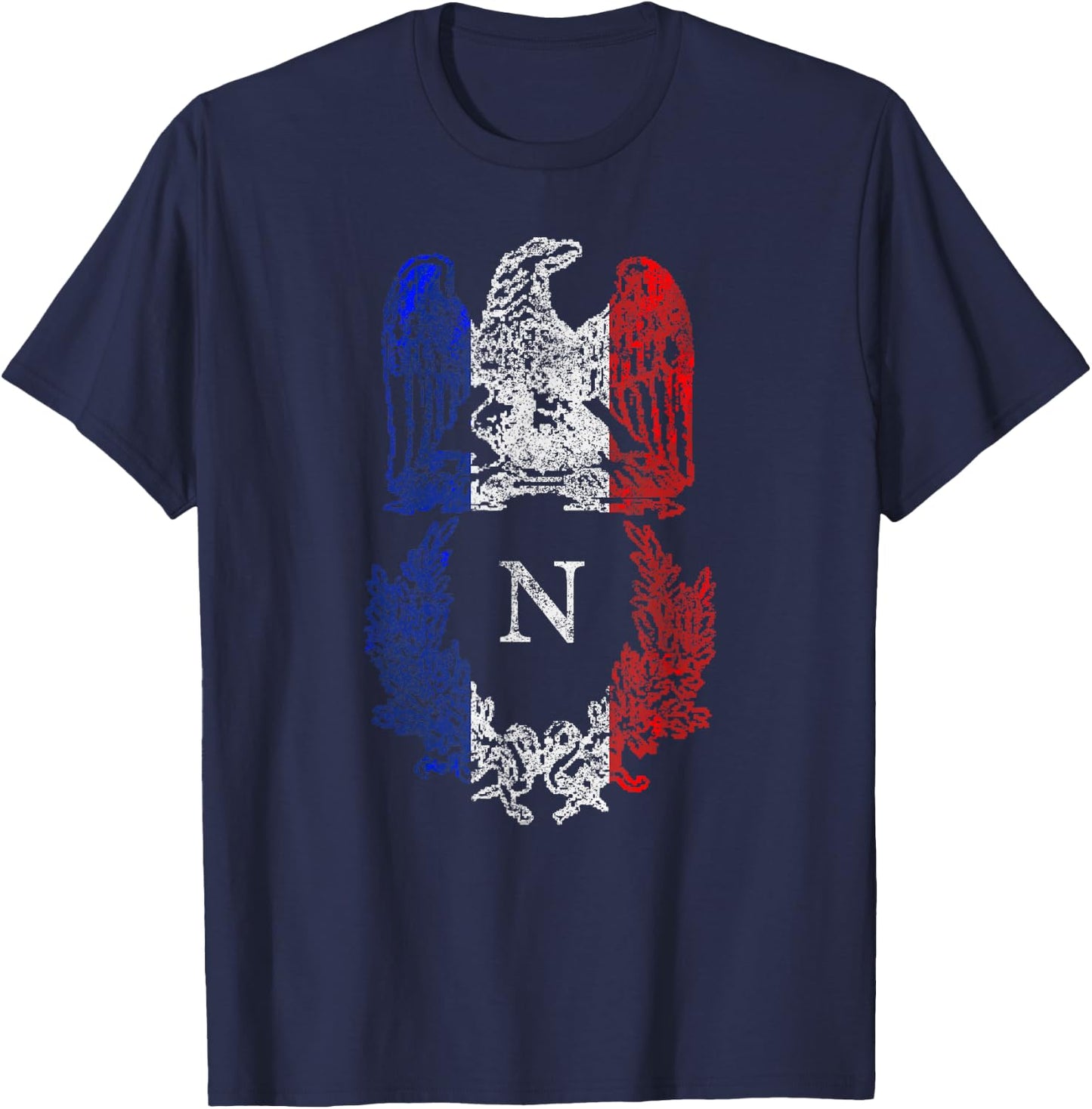 Napoleon Bonaparte Eagle French Flag Napoleonic War History T-Shirt - T-Shirt | Navy