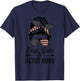 Funny DOGS GUNS & MESSY BUNS - USA Pro Guns Dog Lover T-Shirt - T-Shirt | Navy