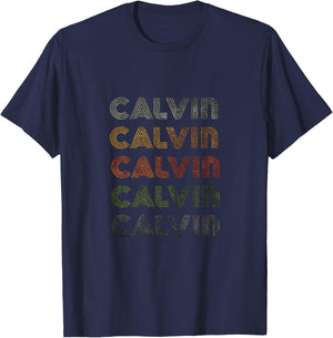 Love Heart Calvin Grunge/Vintage Style Black Calvin T-Shirt - T-Shirt | Navy