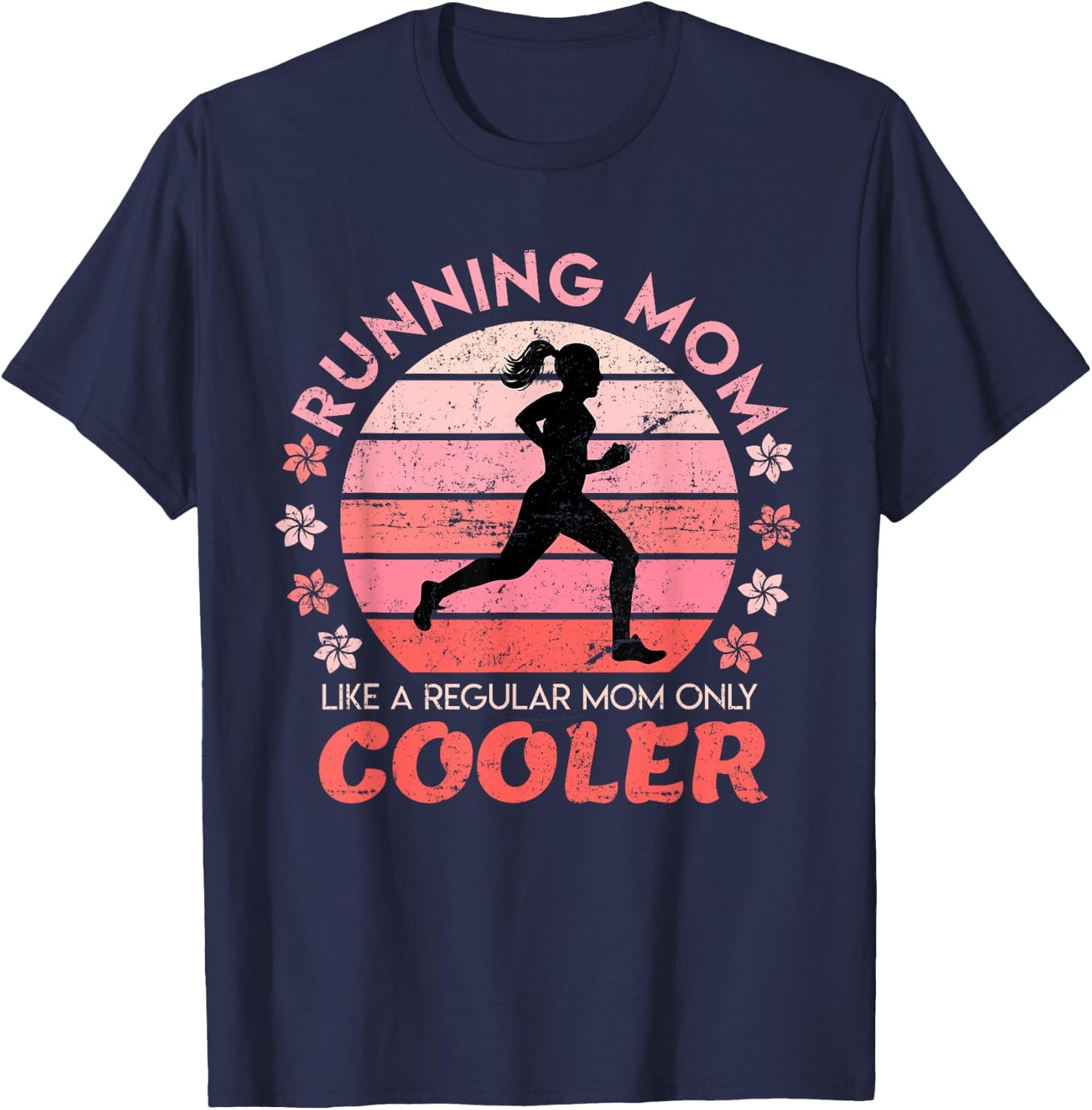 Running Mom Mother Ladies Marathon Run Half marathon T-Shirt - T-Shirt | Navy