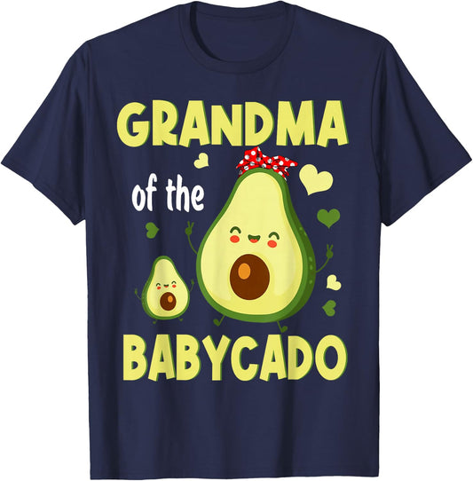 Grandma Of The Baby Avocado Happy Mother's Day Family T-Shirt - T-Shirt | Navy