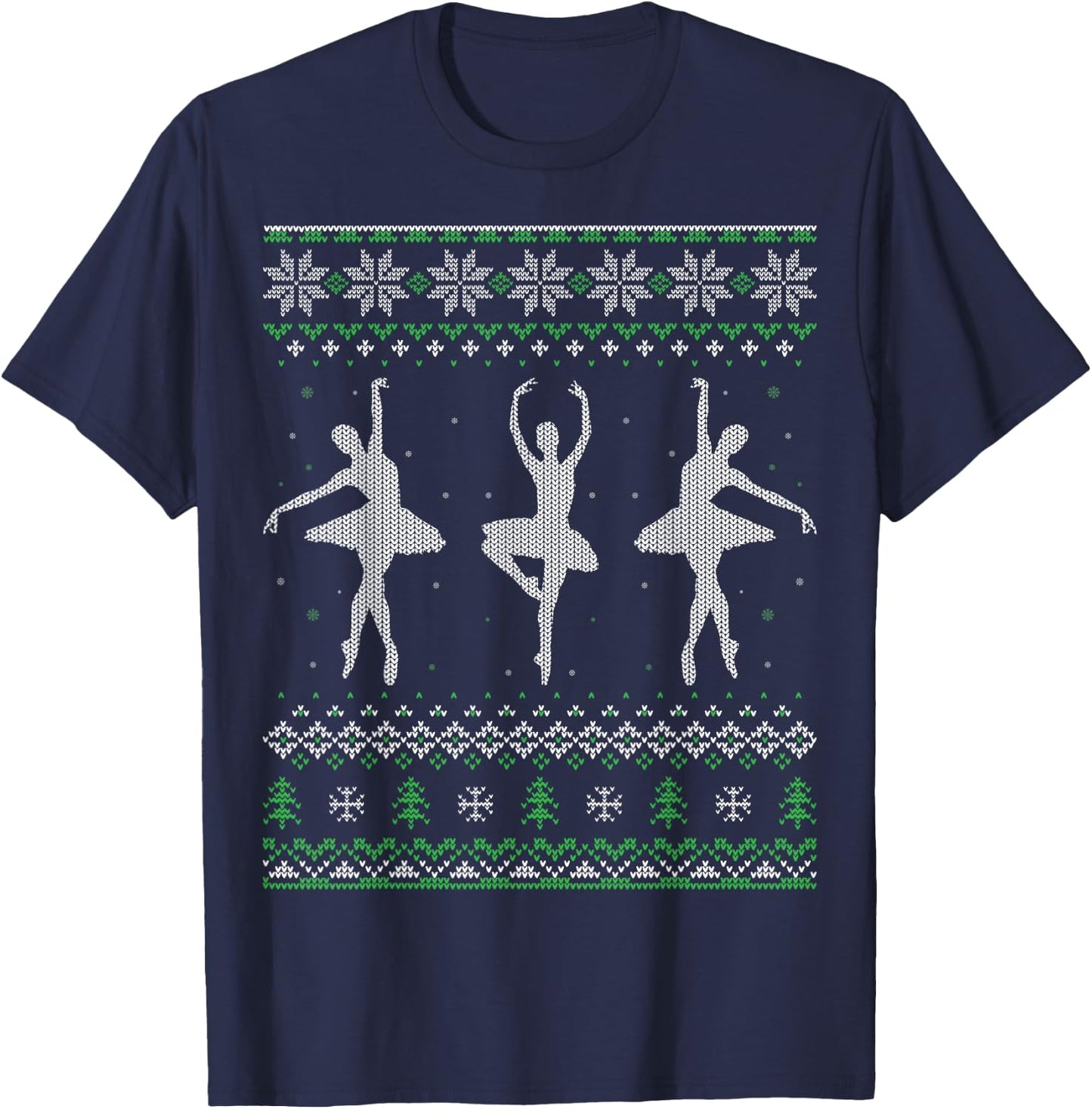 Ballerina Ballet Dancers Ballet Dancing Christmas T-Shirt - T-Shirt | Navy