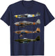 WW2 German Warplanes JU-87 Stuka ME 262 BF-109 T-Shirt - T-Shirt | Navy