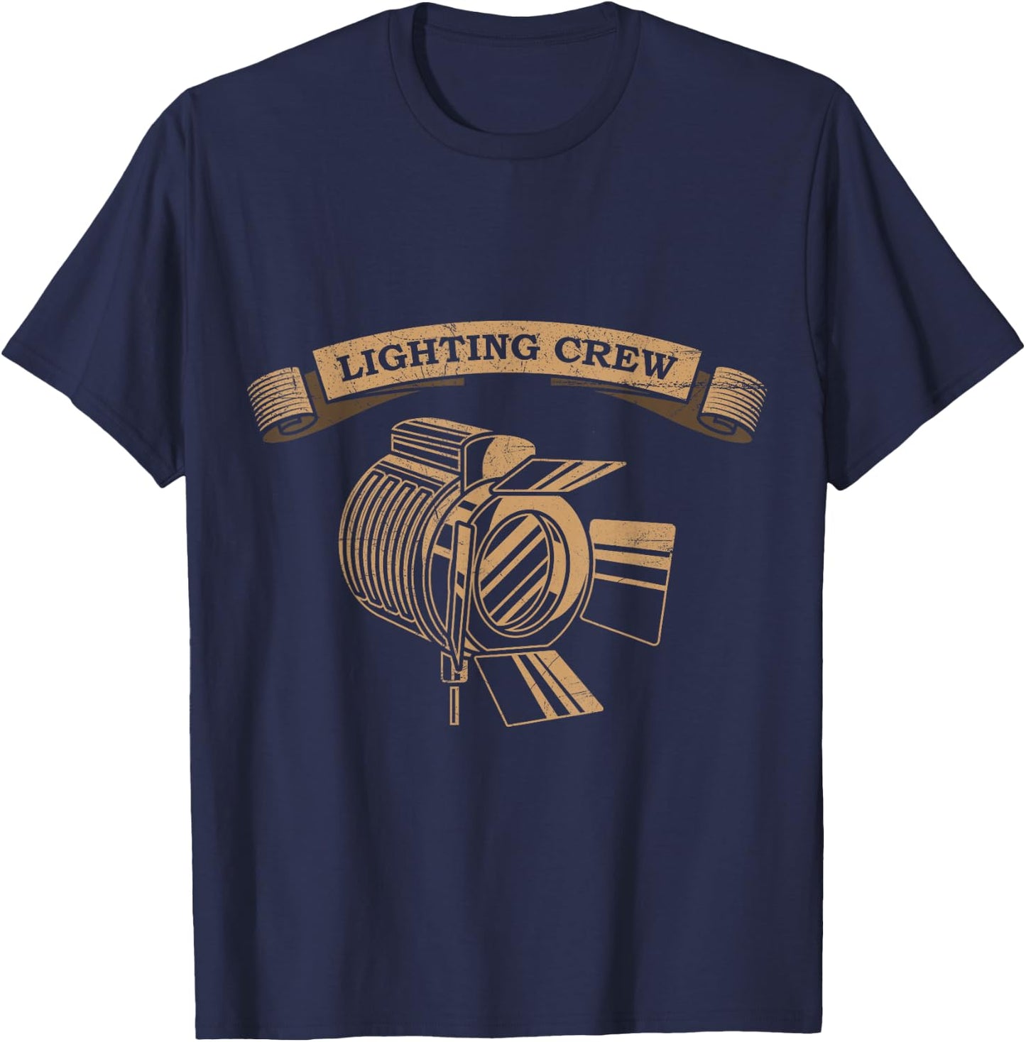 FILM LIGHTING CREW Theatre Lighting Technician Stage T-Shirt - T-Shirt | Navy