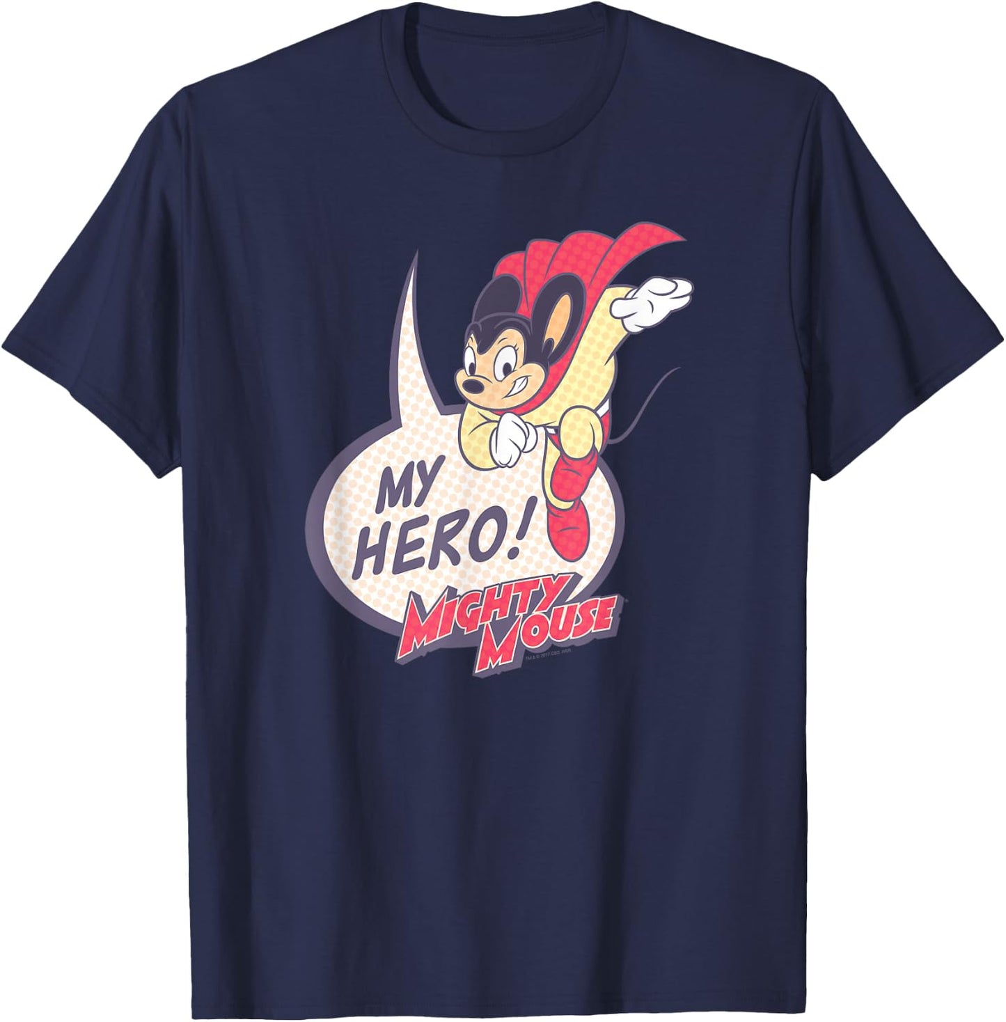 Mighty Mouse My Hero T-Shirt - T-Shirt | Navy