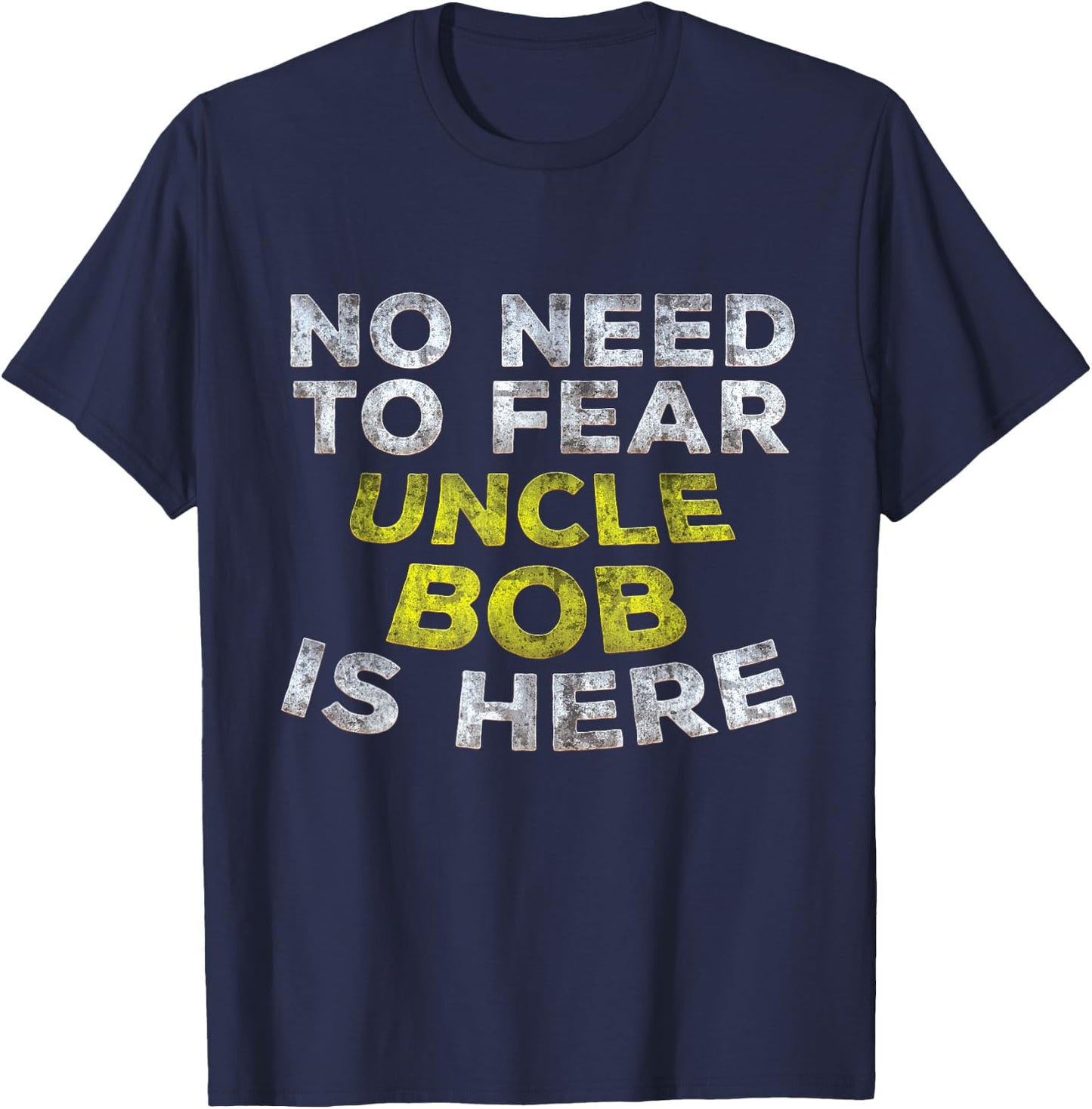 BOB Funny Uncle Gift Family Name Text T-Shirt - T-Shirt | Navy