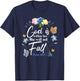 Christian Bible Verse Quote Butterfly Rose Flower Psalm 46:5 T-Shirt - T-Shirt | Navy