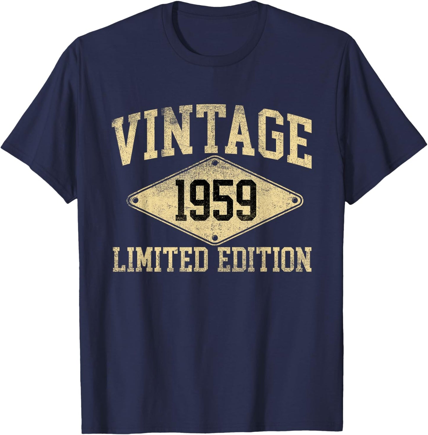 Vintage 1959 Limited Edition Year Of Birth Birthday T-Shirt - T-Shirt | Navy