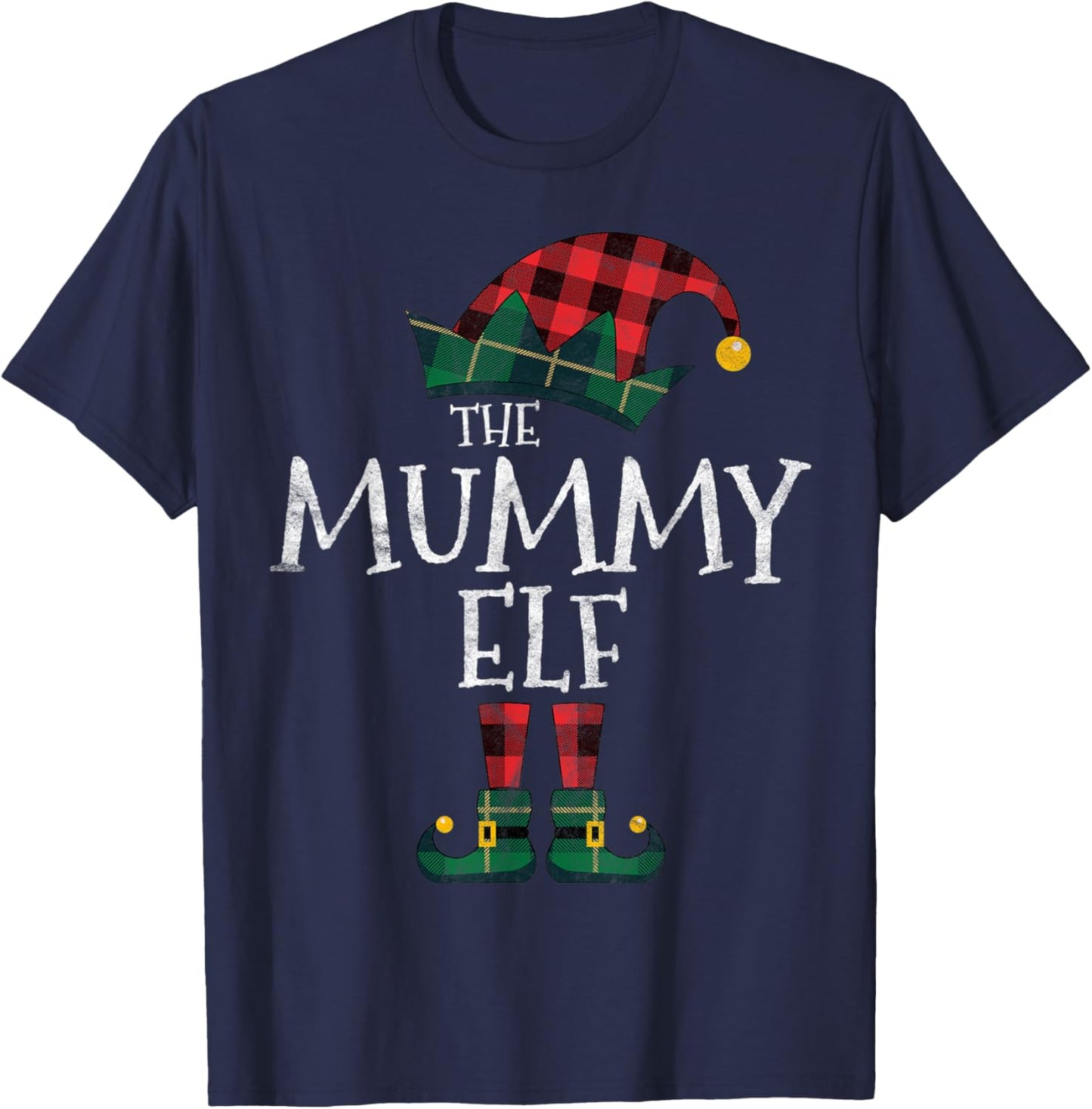 The Mummy Elf Matching Family Group Gift Funny Christmas T-Shirt - T-Shirt | Navy