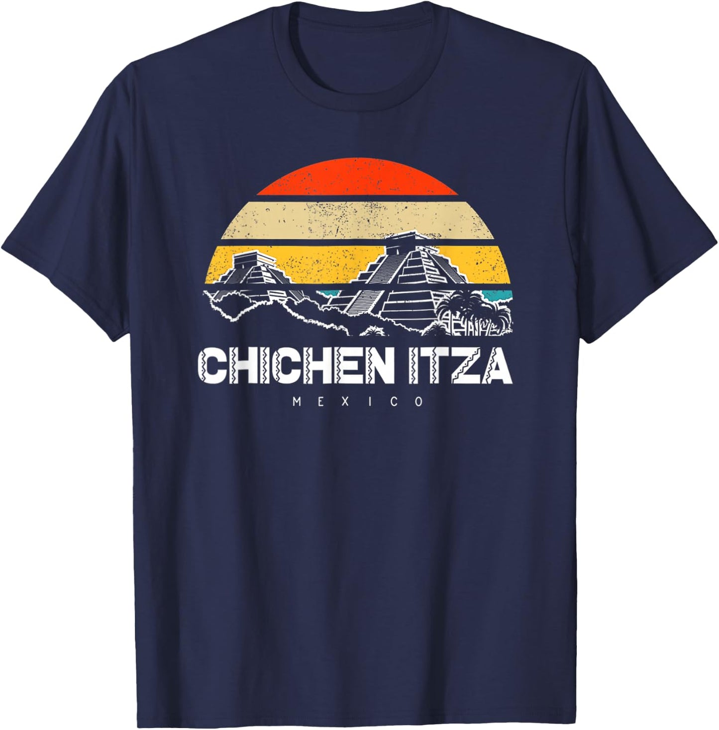 Chichen Itza Mexico Vacation T-Shirt - T-Shirt | Navy