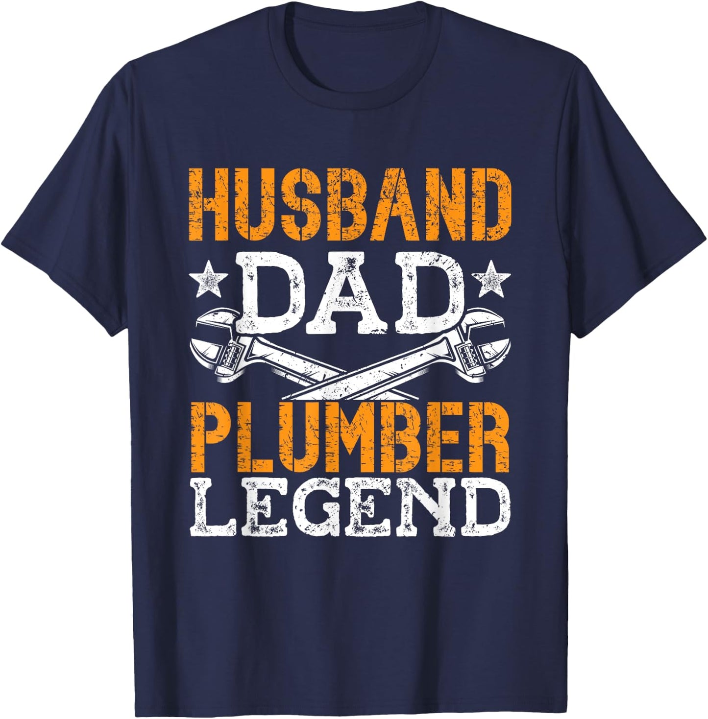 Husband Dad Legend Plumber T-Shirt - T-Shirt | Navy