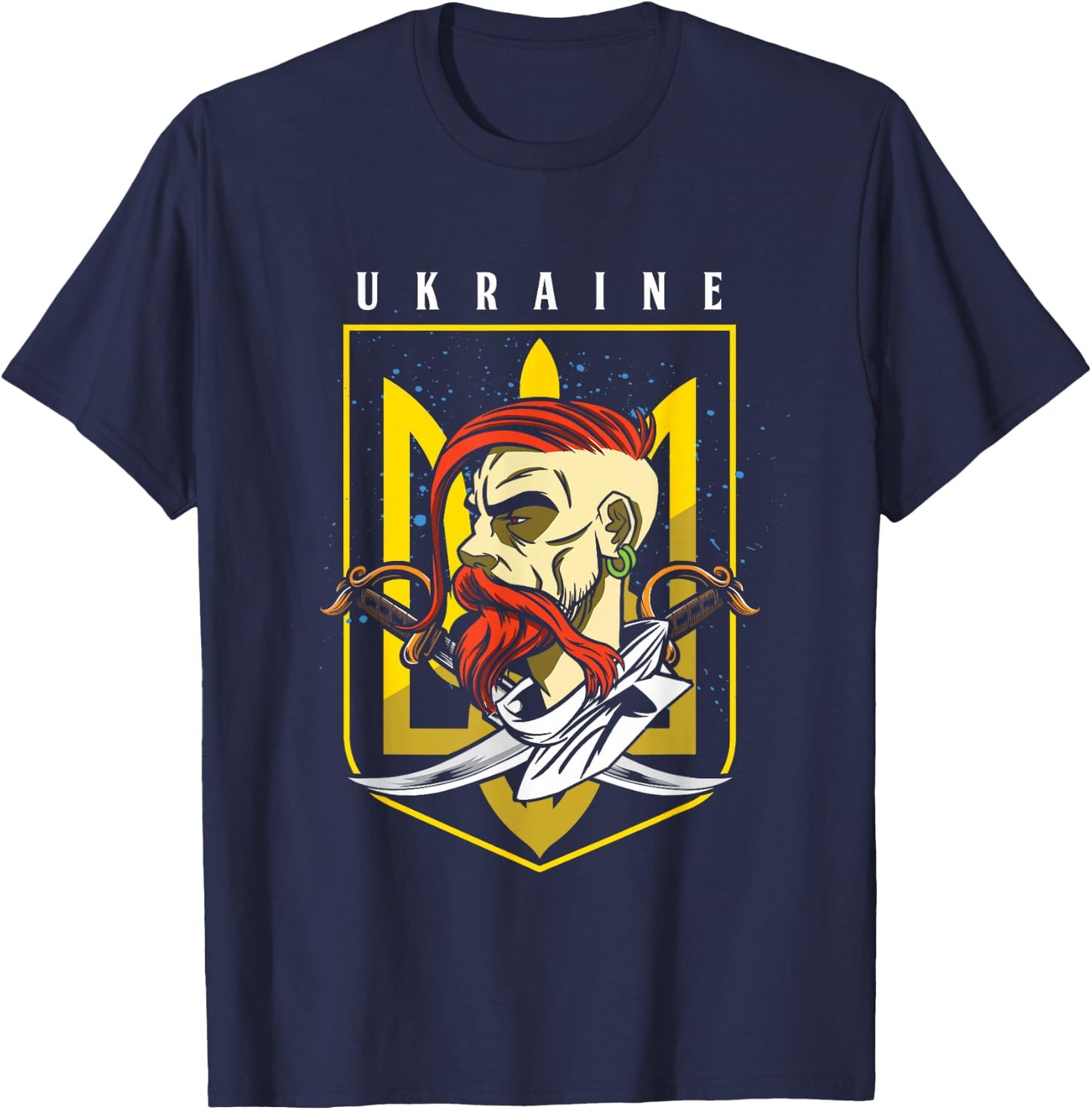 Cossack Ukrainian Kiev Homeland Country State Odessa Ukraine T-Shirt - T-Shirt | Navy