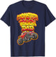 Monster Truck Dad Hot Red Graffiti Style T-Shirt - T-Shirt | Navy