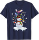 Hummingbirds Snowman Funny Christmas Animal Bird Lovers T-Shirt - T-Shirt | Navy