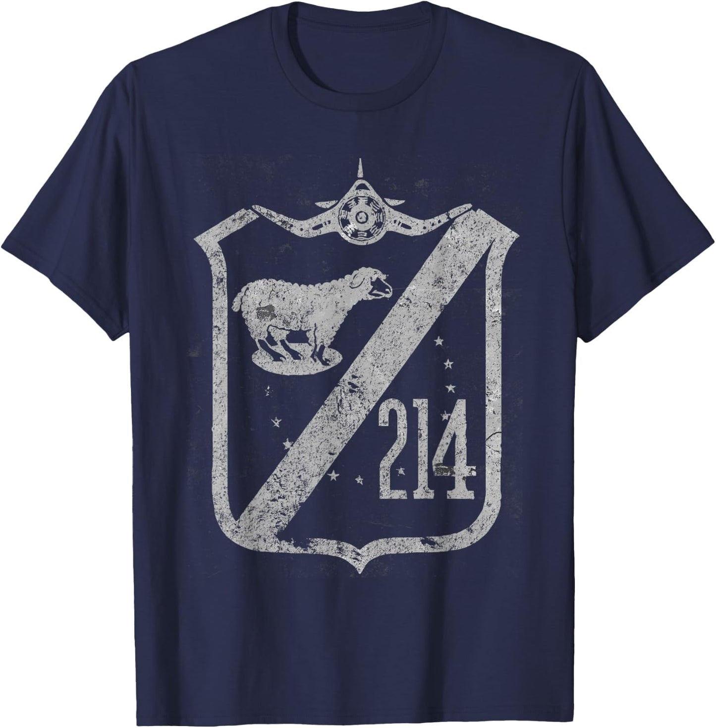 VMF-214 Black Sheep Squadron WWII Vintage Insignia T-Shirt - T-Shirt | Navy