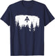 White Blaze Appalachian at Trail Minimalist Pine Tree Hike T-Shirt - T-Shirt | Navy