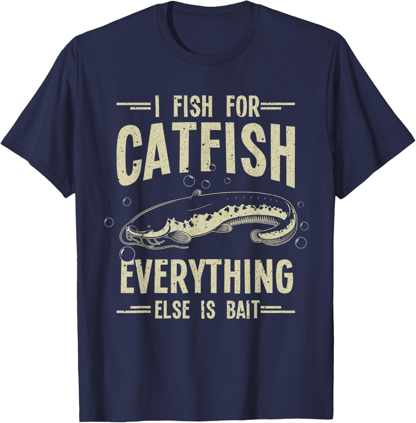 Funny Catfishing Design Women Catfish Fishing Hunter T-Shirt - T-Shirt | Navy