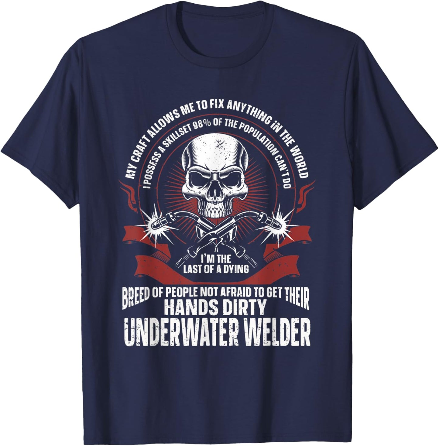 Underwater Welder Welding T-Shirt - T-Shirt | Navy