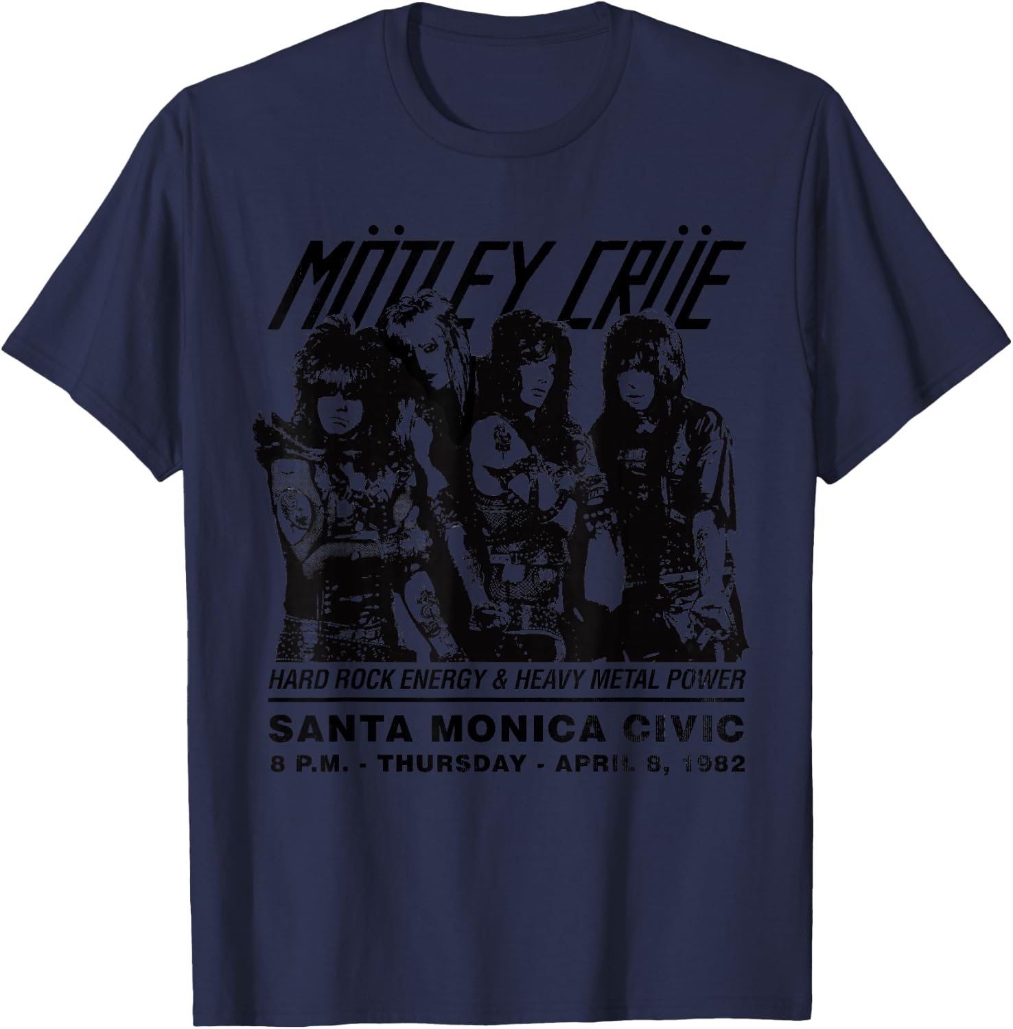Mötley Crüe - Santa Monica Civic Event T-Shirt - T-Shirt | Navy