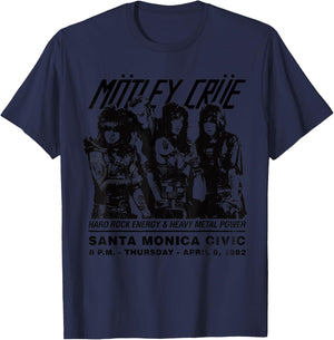 Mötley Crüe - Santa Monica Civic Event T-Shirt - T-Shirt | Navy