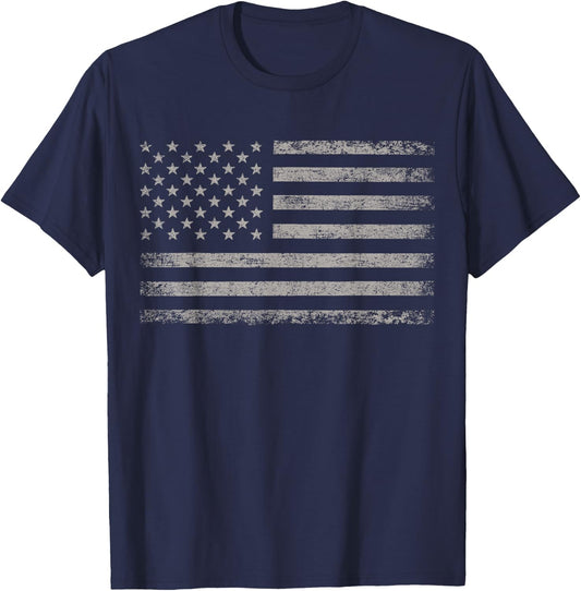 Patriotic USA Flag 4th of July Women Kids Boys Girls T-Shirt - T-Shirt | Navy