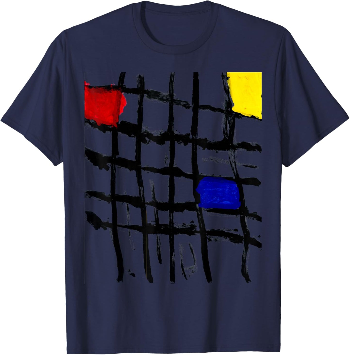 Designer Shirt Reflections of Mondrian T-Shirt - T-Shirt | Navy