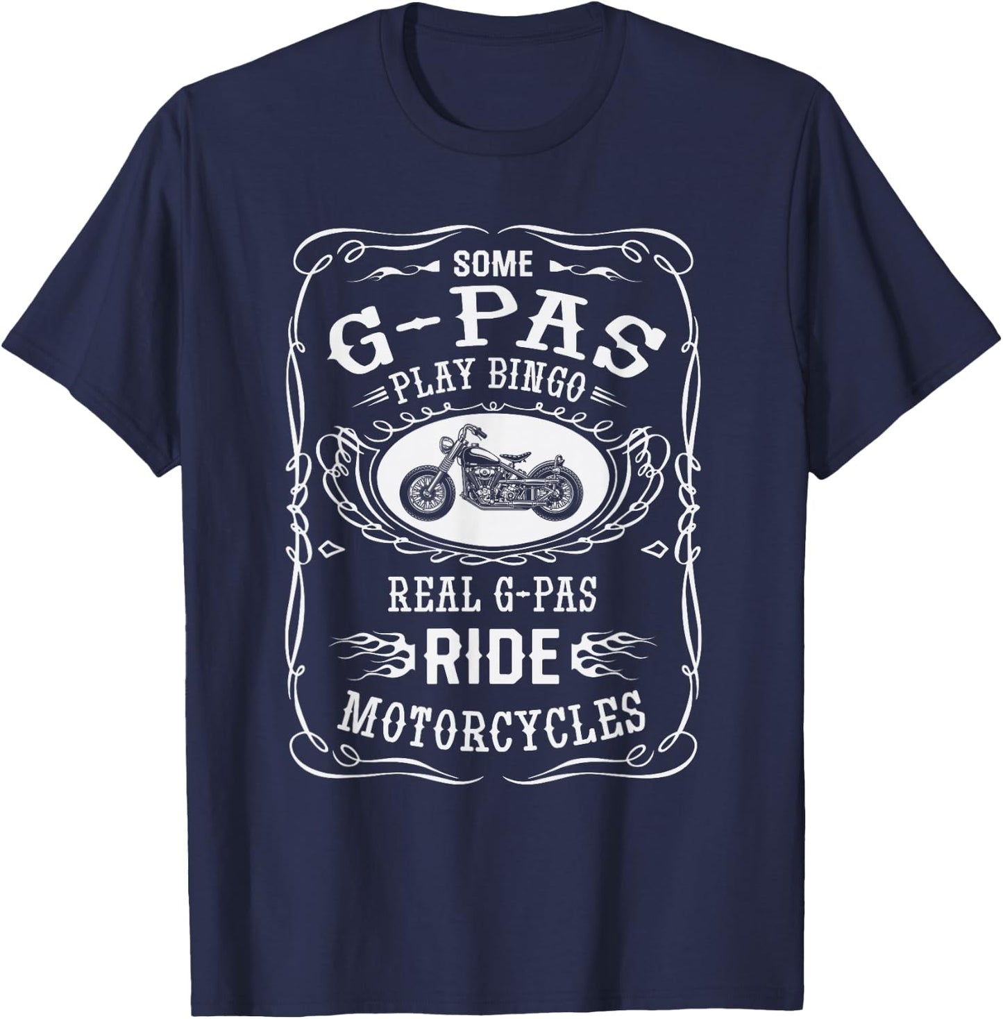g-pa Some Play Bingo I Ride Motorcycle Biker T-Shirt - T-Shirt | Navy