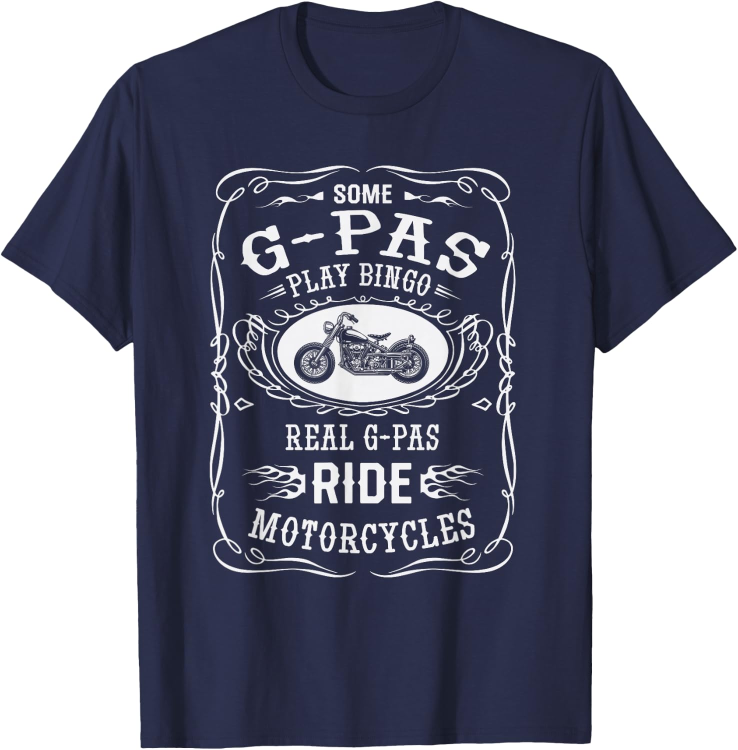 g-pa Some Play Bingo I Ride Motorcycle Biker T-Shirt - T-Shirt | Navy