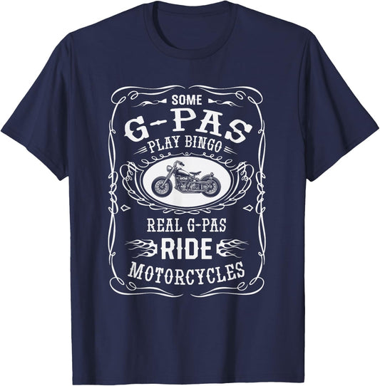 g-pa Some Play Bingo I Ride Motorcycle Biker T-Shirt - T-Shirt | Navy