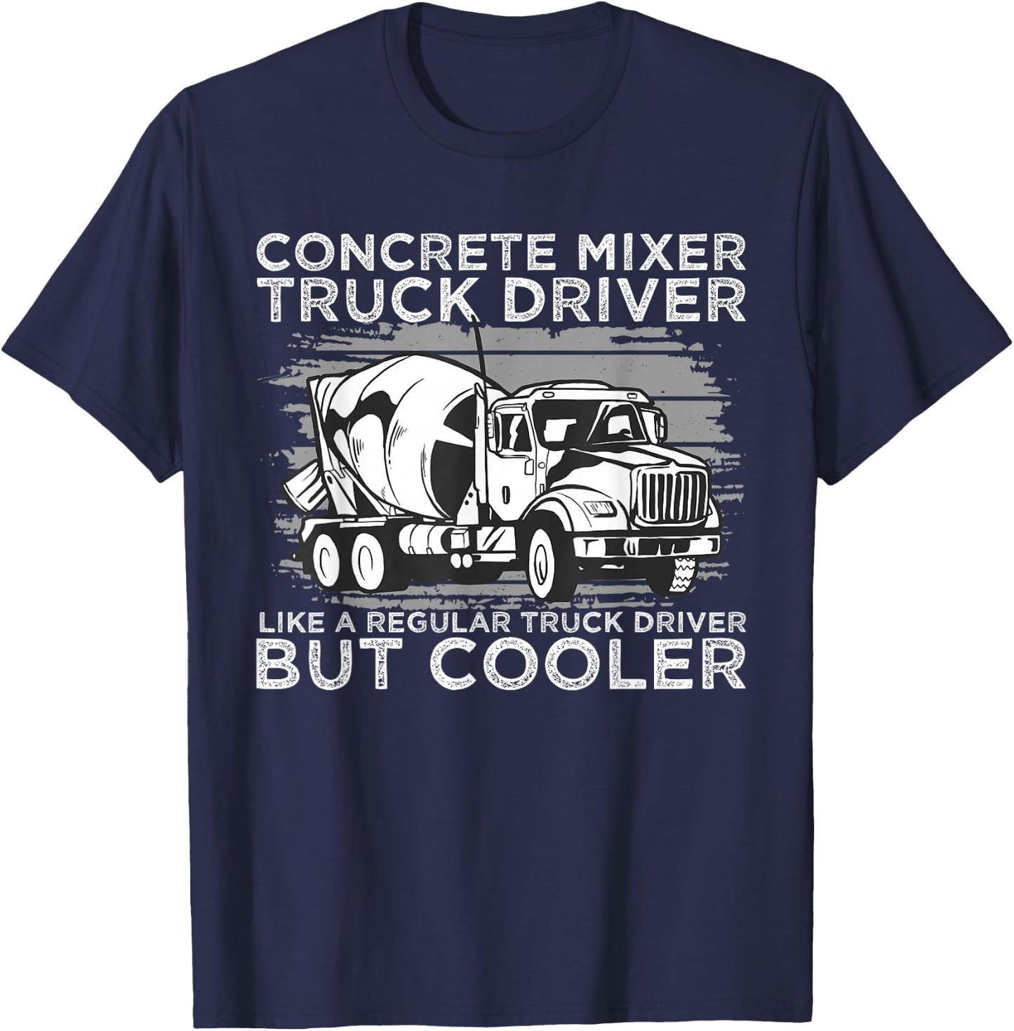 Concrete Mixer Driver Concrete Brummi T-Shirt - T-Shirt | Navy