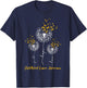 Childhood Cancer Awareness Faith Hope Love Dandelion T-Shirt - T-Shirt | Navy