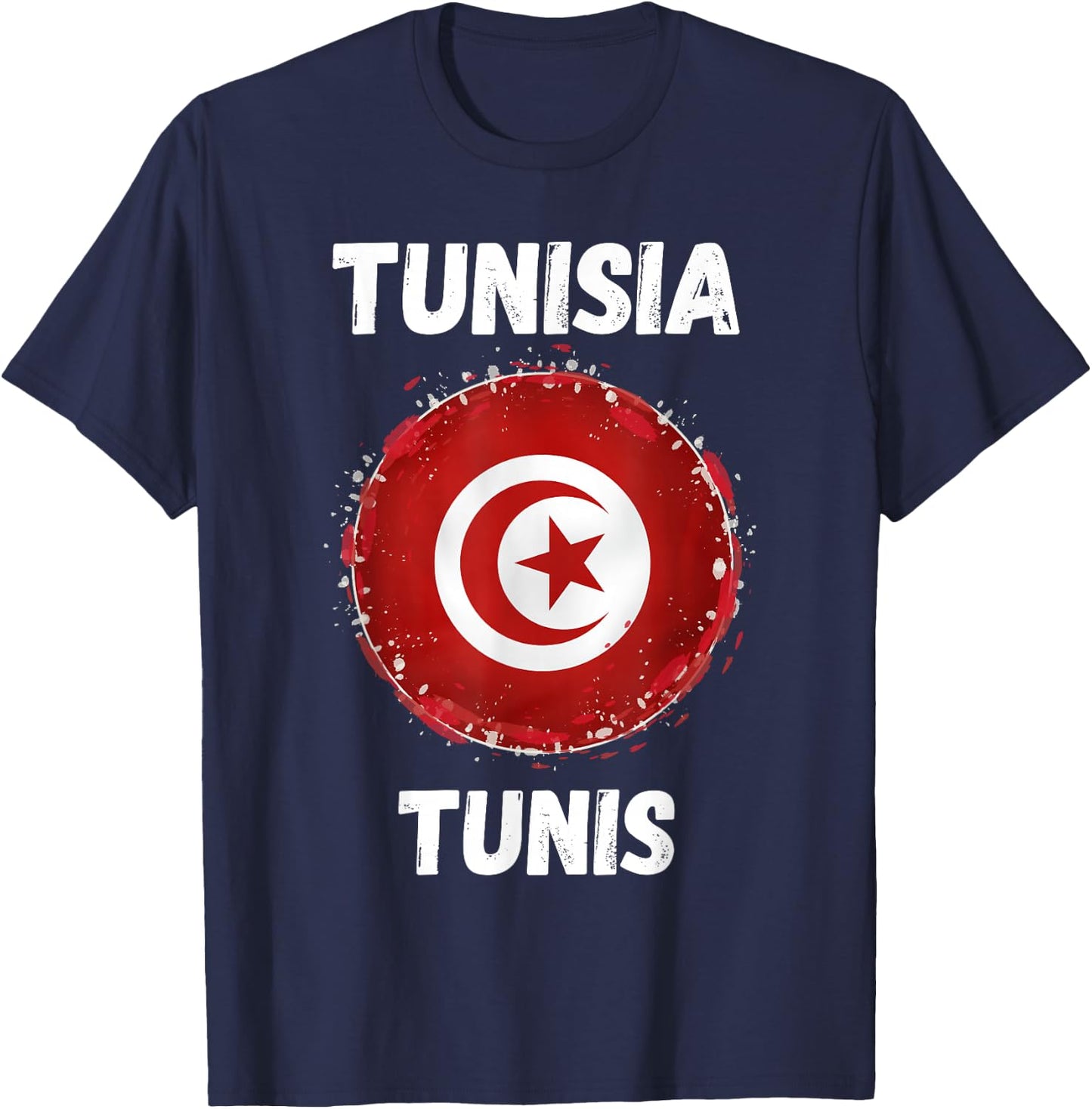 Tunis Tunisia Retro Vintage Sport Tunisian Flag Souvenirs T-Shirt - T-Shirt | Navy