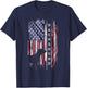 Vintage American Flag Dachshund Dog Wiener Lover Silhouette Kids Men T-Shirt - T-Shirt | Navy