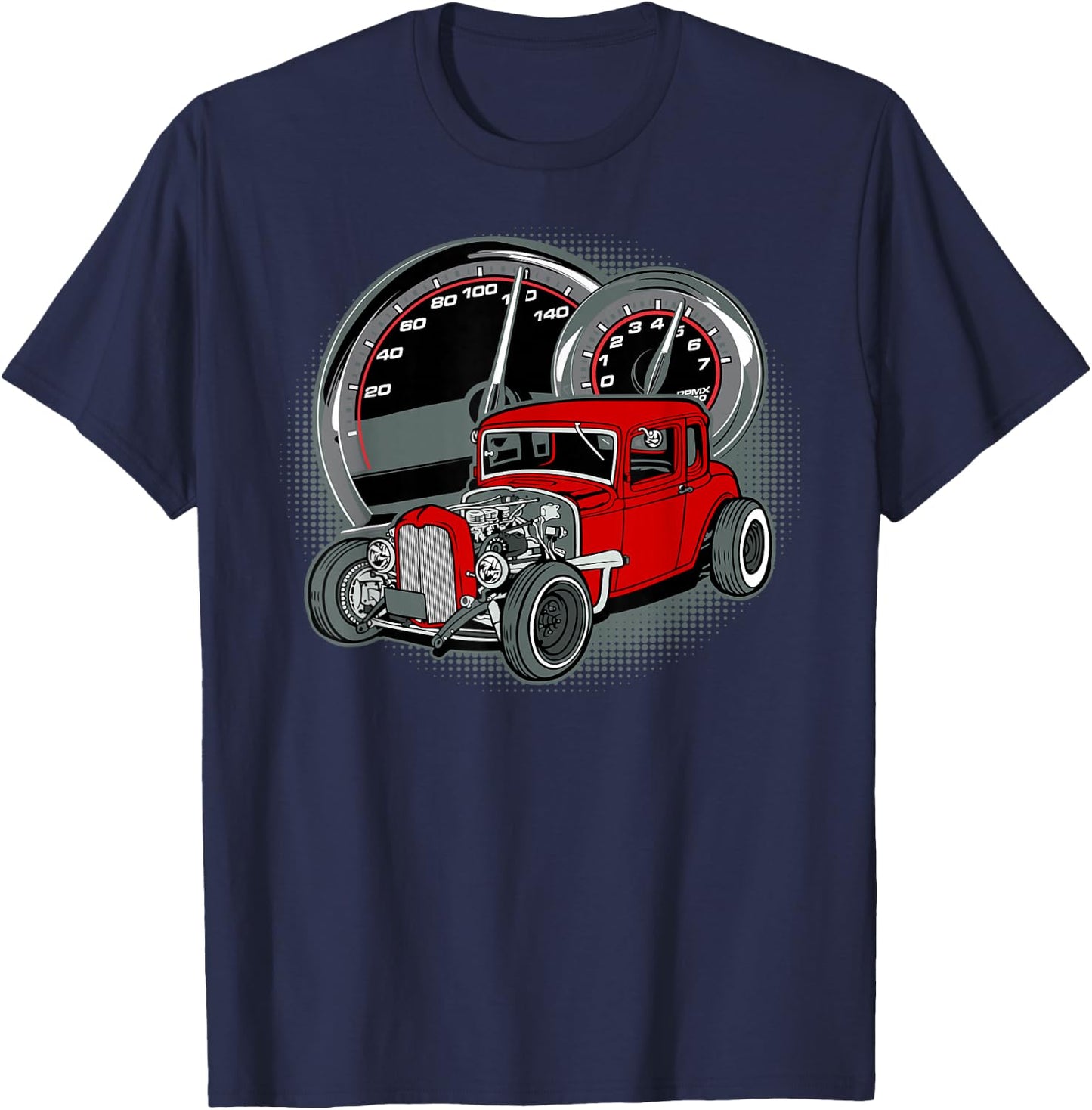 Hot Rod Car T Shirt T-Shirt - T-Shirt | Navy