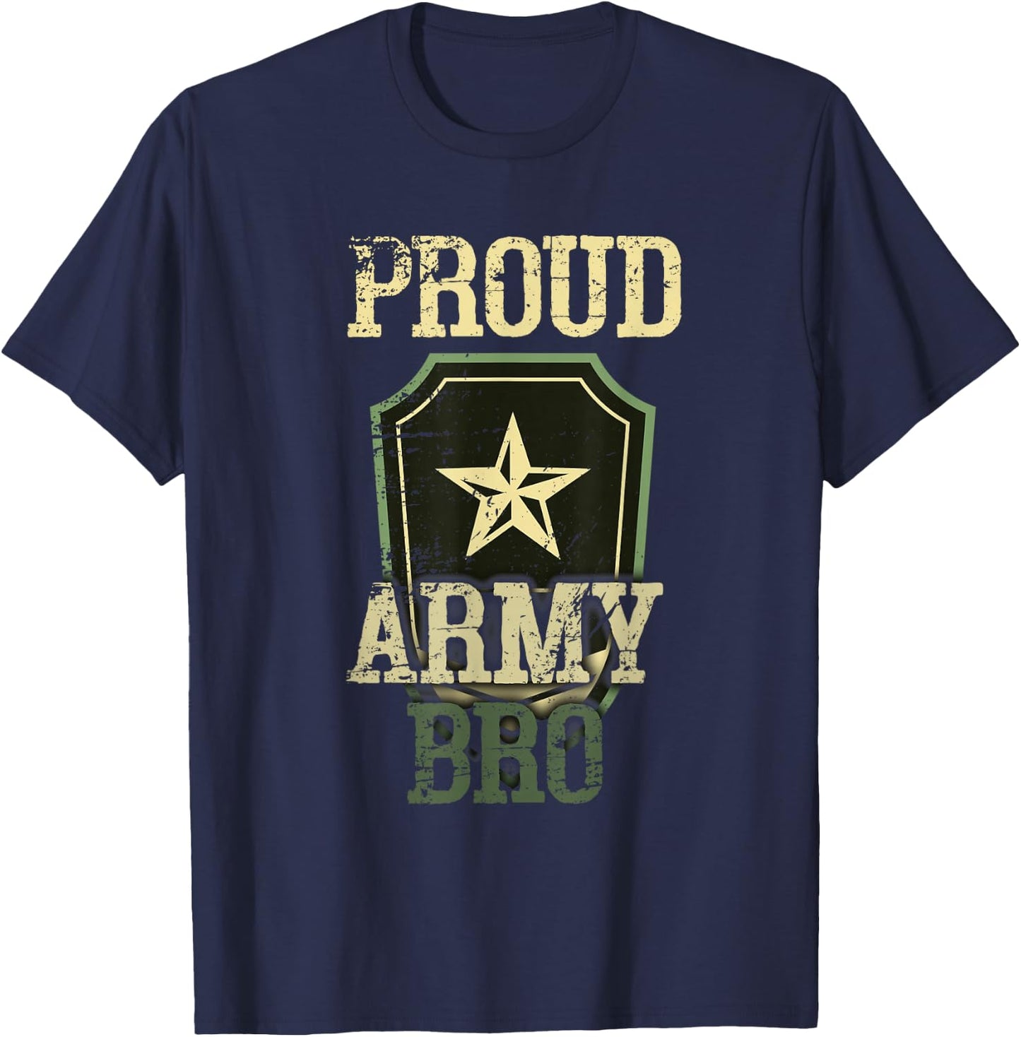 Proud Army Soldier Brother USA American Military Family T-Shirt - T-Shirt | Navy
