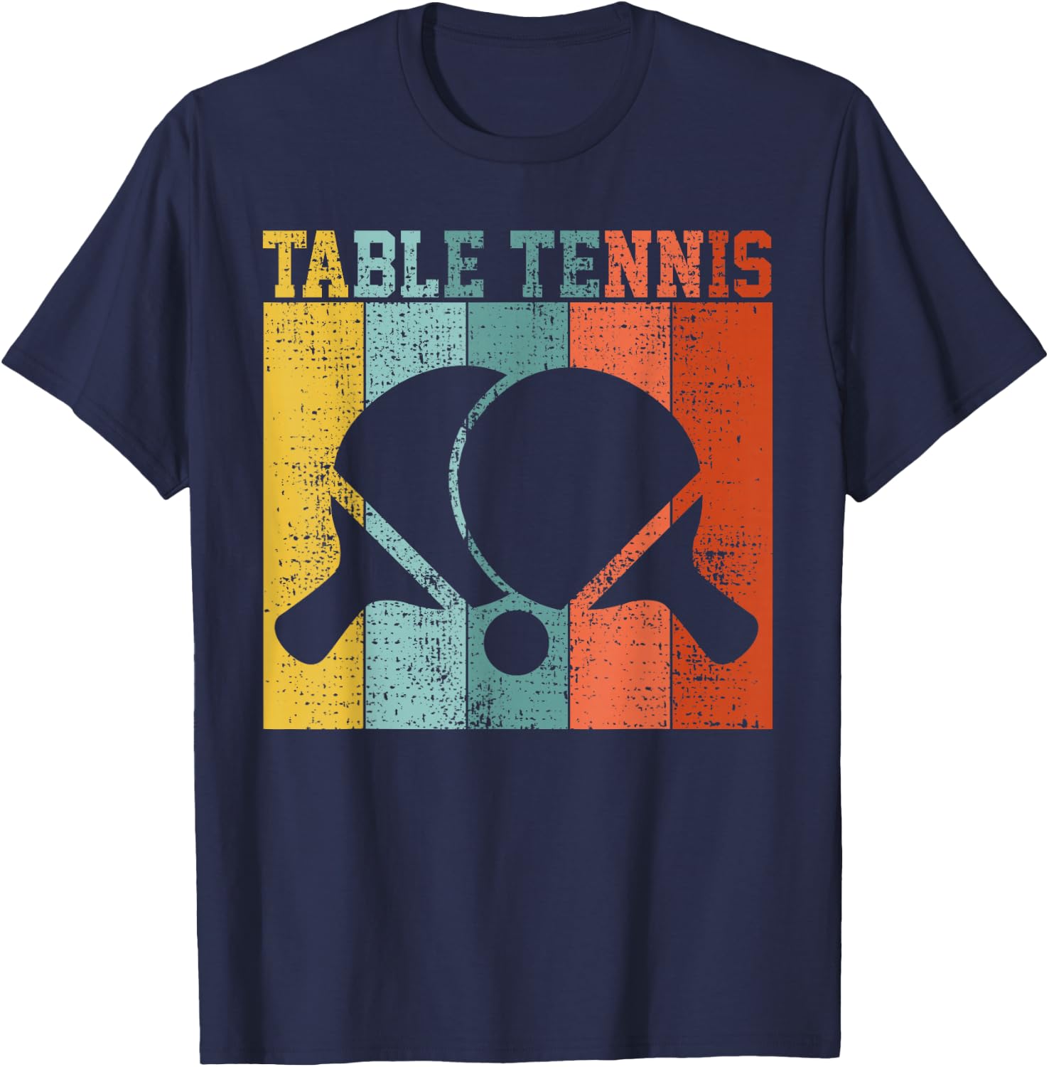 Retro Table Tennis T-Shirt - T-Shirt | Navy