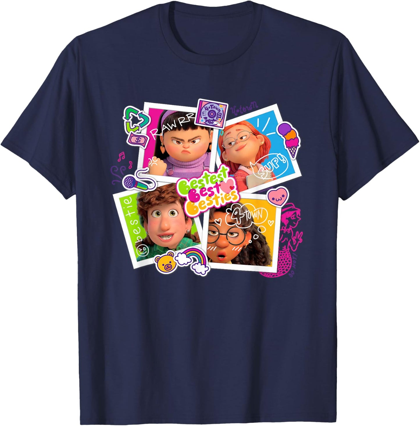 Disney and Pixar’s Turning Red Bestest Best Besties T-Shirt - T-Shirt | Navy