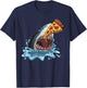 Funny Shark Pizza For Jawsome Shark Pizza Lover Men Women T-Shirt - T-Shirt | Navy