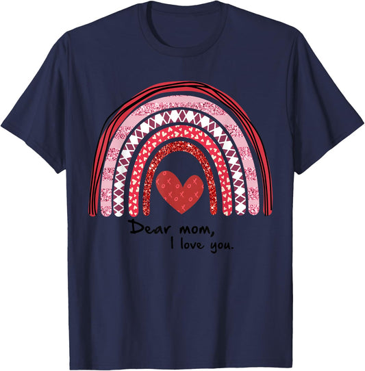 Love Mama Dear Mom I Love You Gift T-Shirt - T-Shirt | Navy