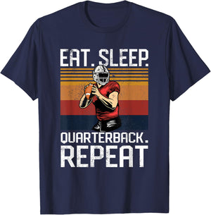Football QB Sports Shirt Quarterback - QB1 Touchdown Pass T-Shirt - T-Shirt | Navy