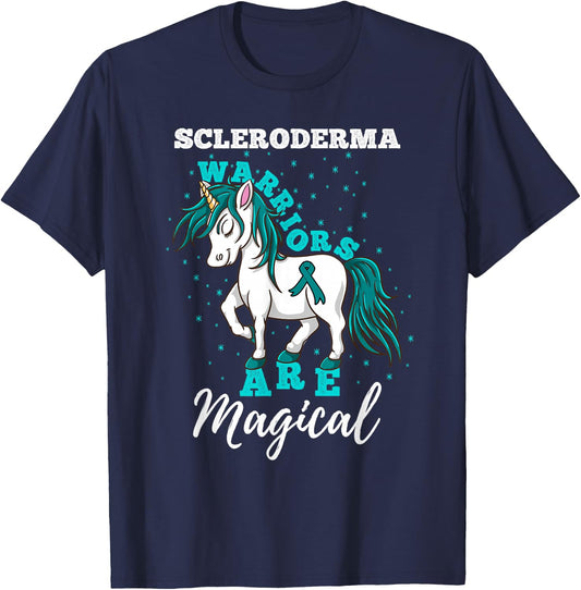 Scleroderma Warriors Are Magical Scleroderma Awareness T-Shirt - T-Shirt | Navy