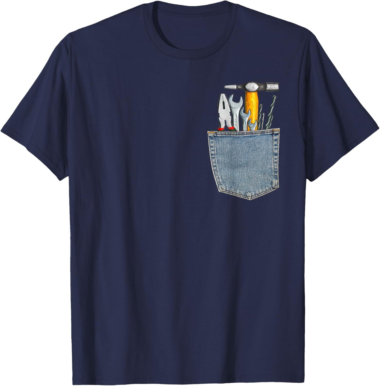 Work Tools Set in My Pocket Funny Mechanic T Shirt For Dad T-Shirt - T-Shirt | Navy