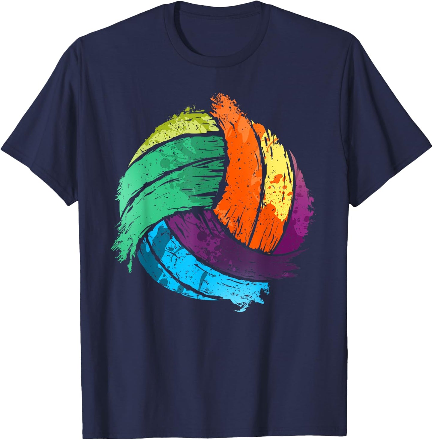 Funny Volleyball Art For Boys Girls Women Volleyball Players T-Shirt - T-Shirt | Navy