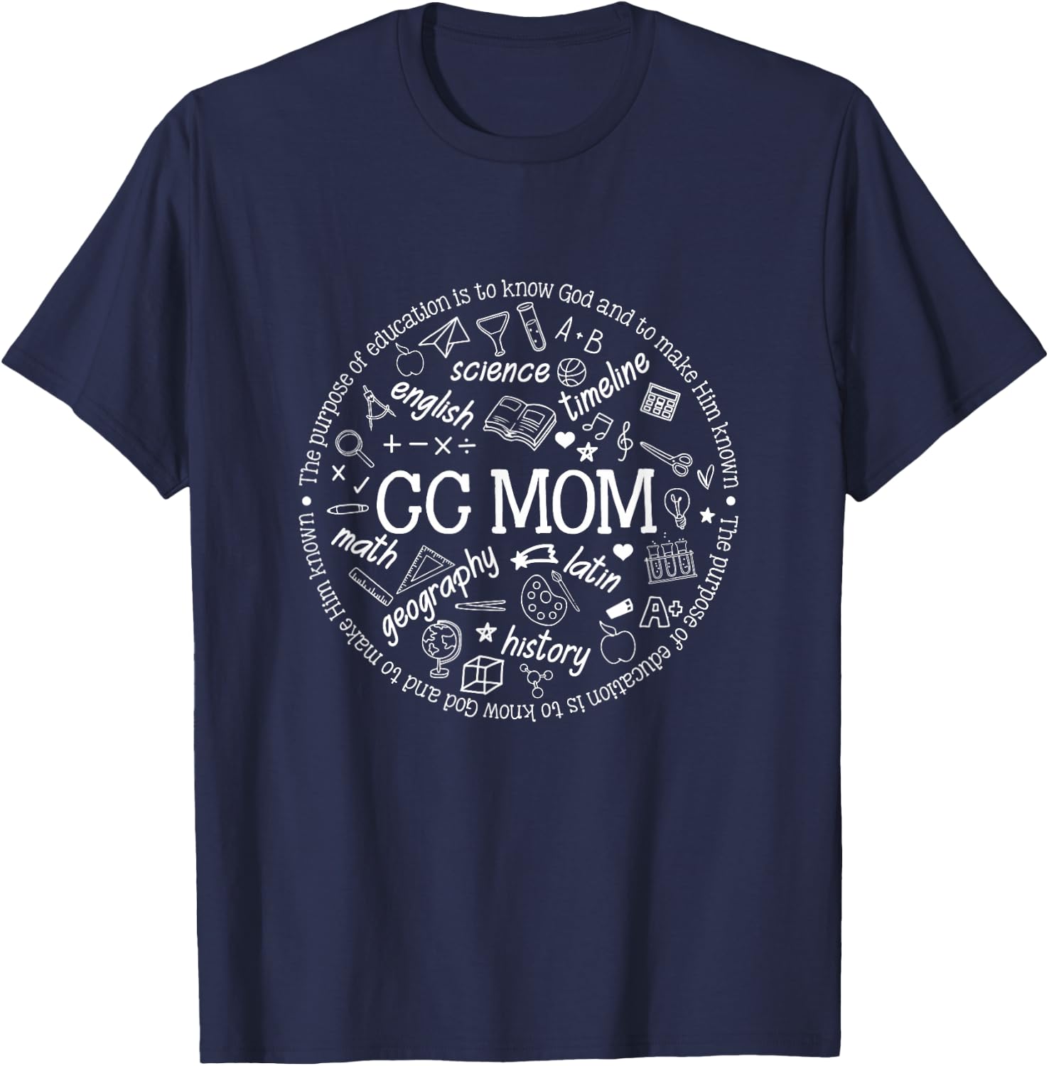 CC Mom Classical Conversations Homeschool Mom Homeschooling T-Shirt - T-Shirt | Navy