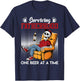 Fatherhood SURVIVING FATHERHOOD ONE BEER A TIME Dads T-Shirt - T-Shirt | Navy