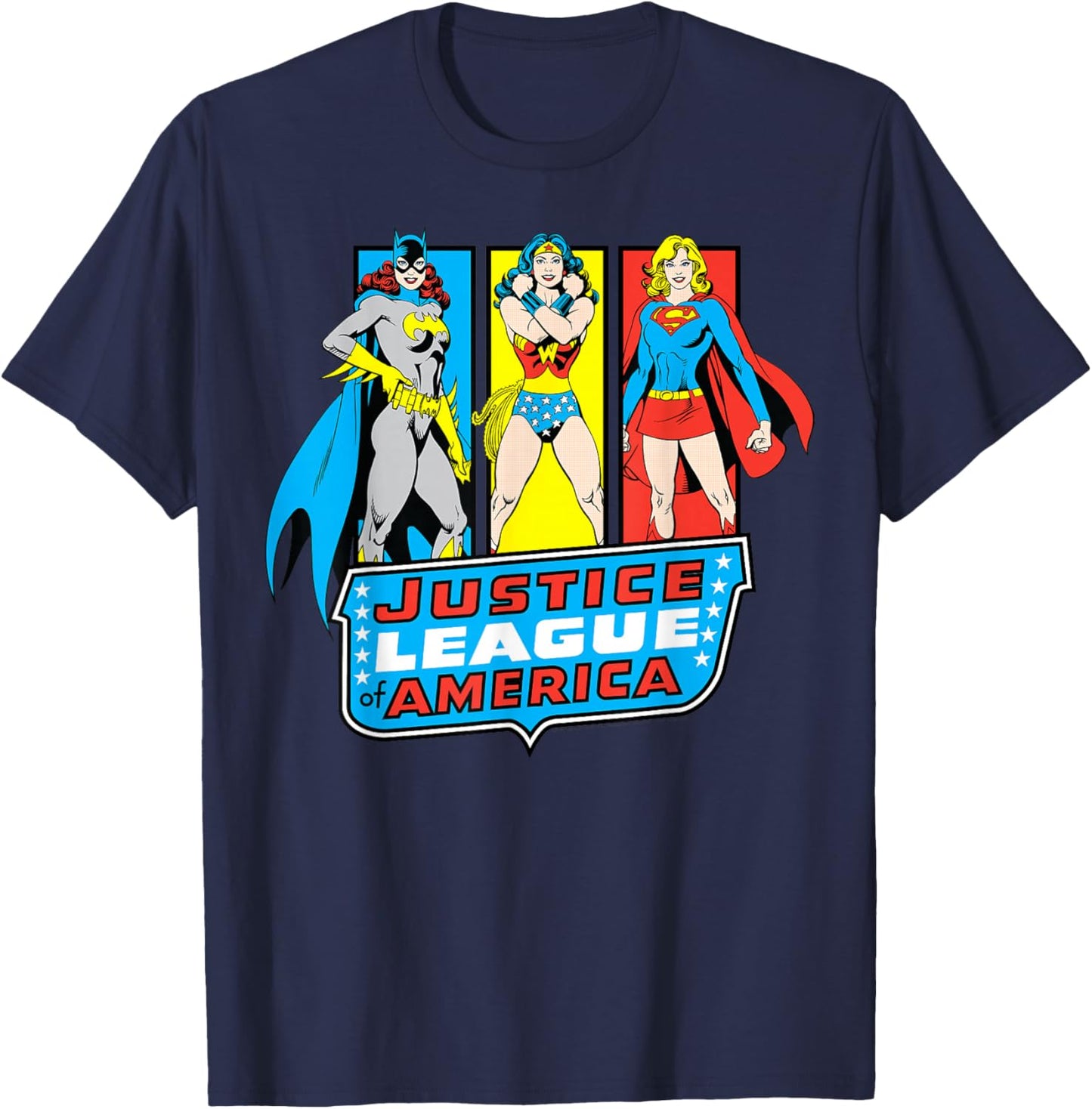 DC Comics Super Hero Girls Justice League Panels T-Shirt - T-Shirt | Navy